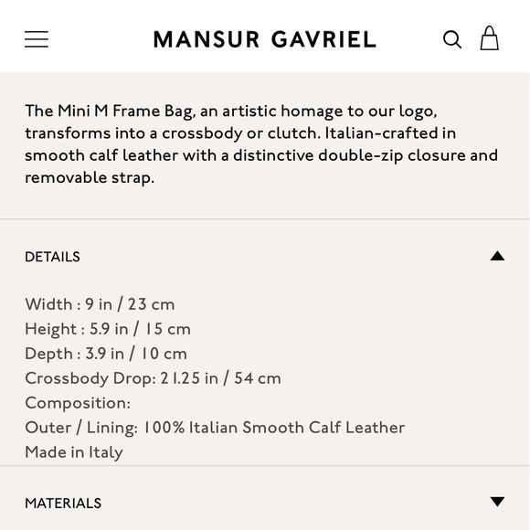 MANSUR GAVRIEL Mini M Frame Bag 🤩 🌊 Blue NWT - Picture 7 of 9